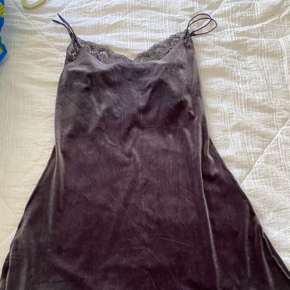 Free People Velvet slip dres